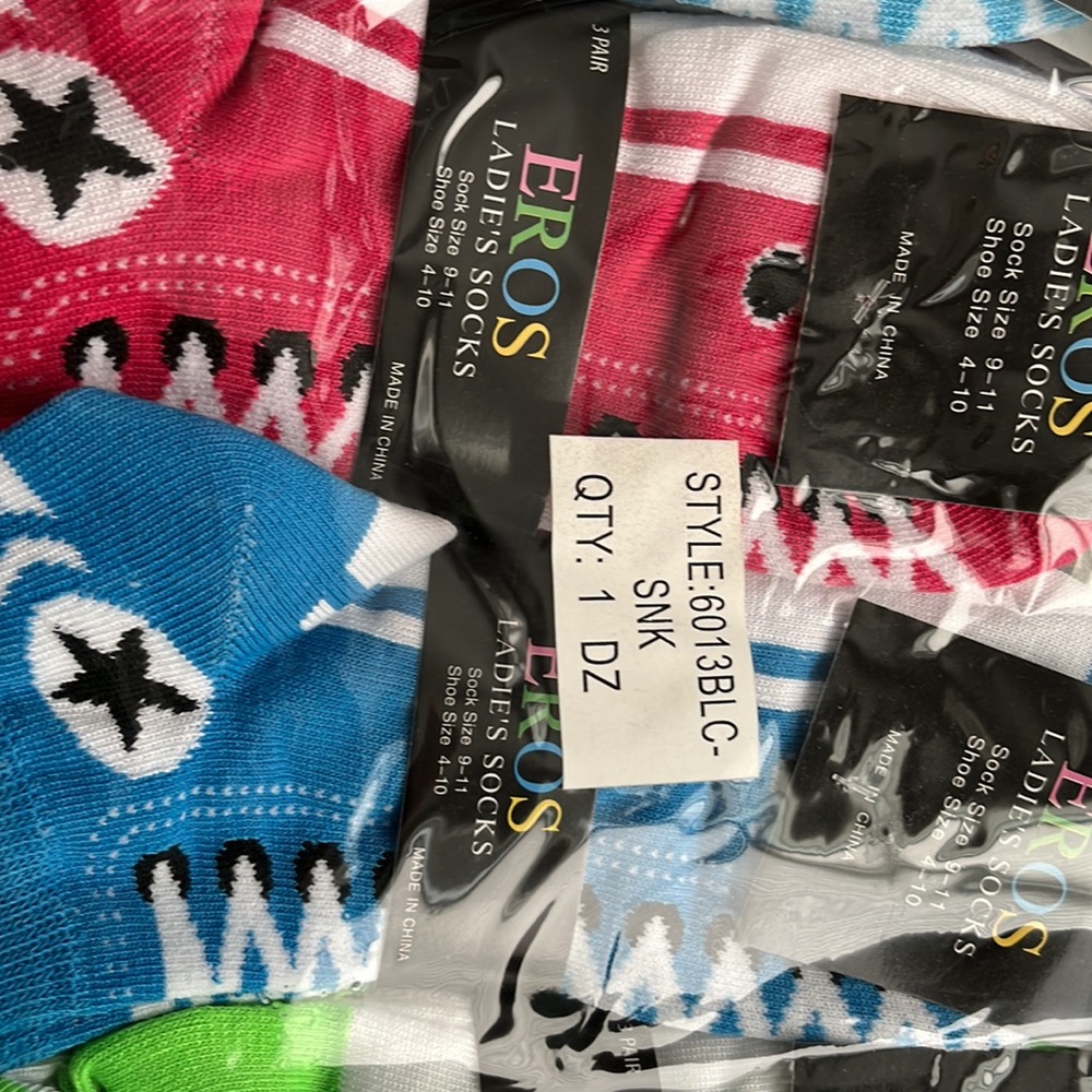 Party socks - (1) dozen packs of socks -price is per package